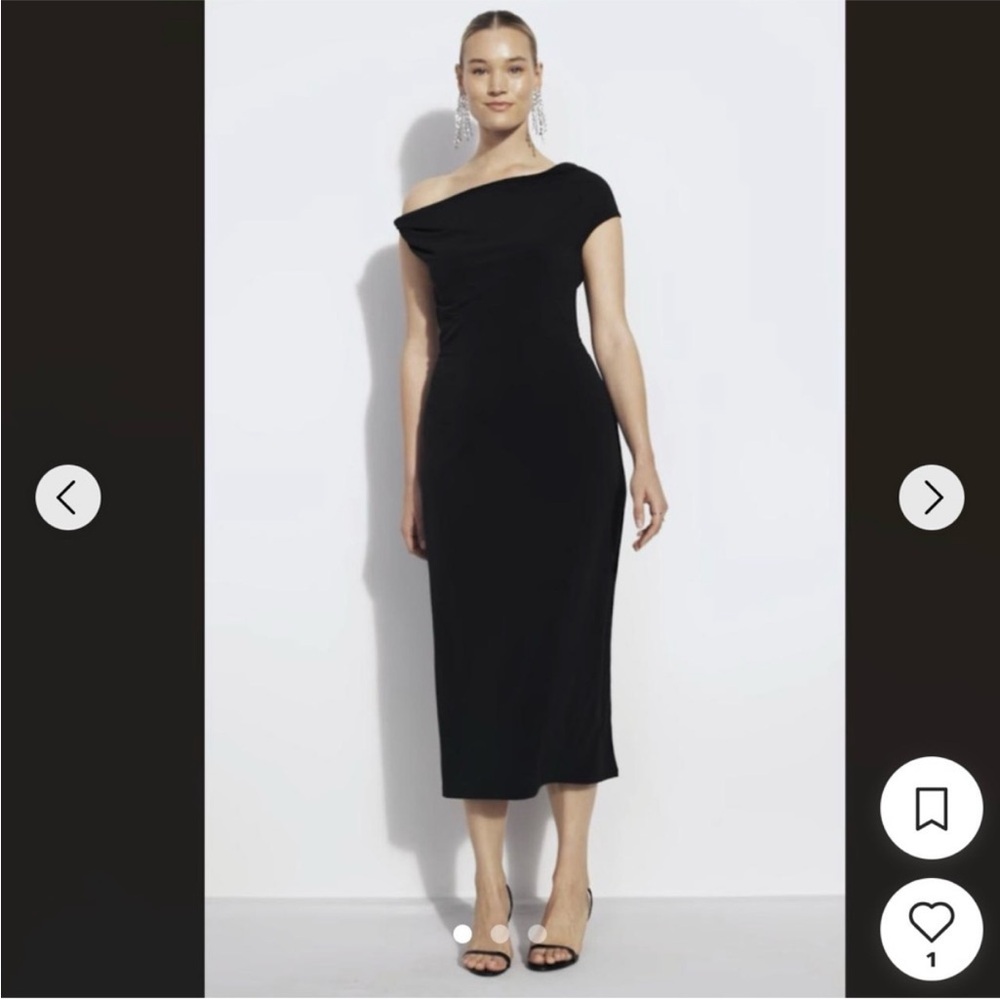 Old Navy Black One-Shoulder Dress